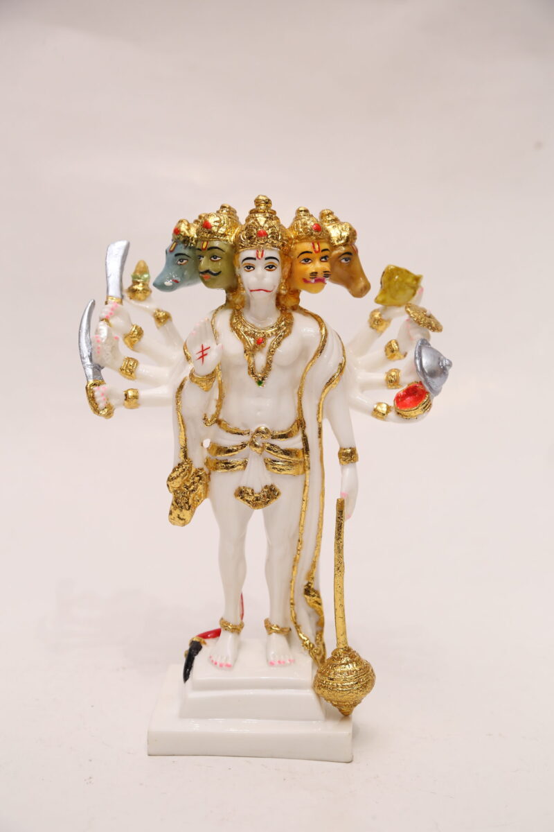 STANDING PANCH MUKHI HANUMAN JI -( 10 INCHES )