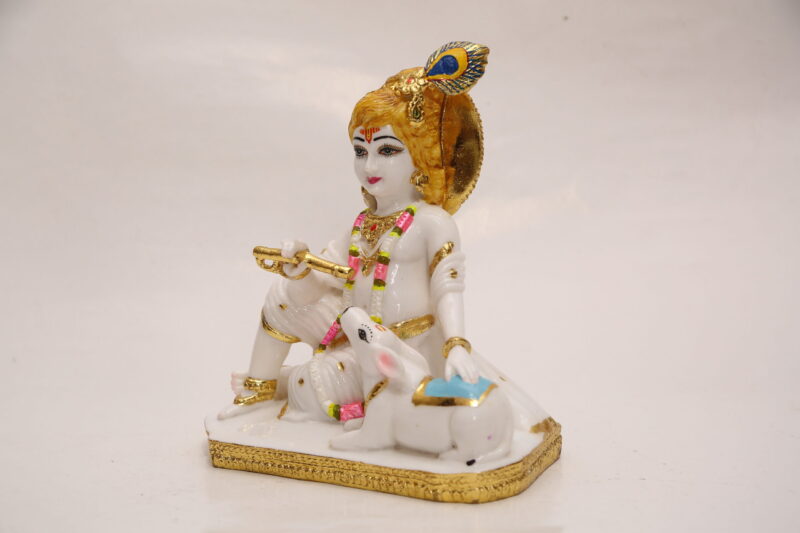 ANTIQUE COW KRISHNA - ( 10 INCHES ) - Image 2
