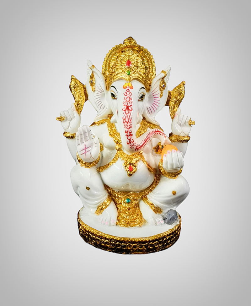 SMALL SHRIMANT GANESHA STATUE - ( 6.75 INCHES )