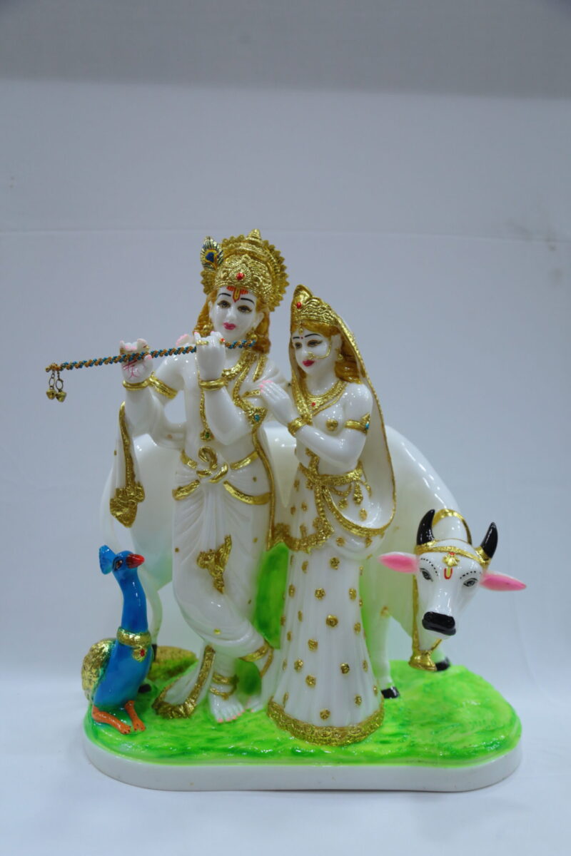 RADHA KRISHNA WITH COW - ( 16 INCHES )