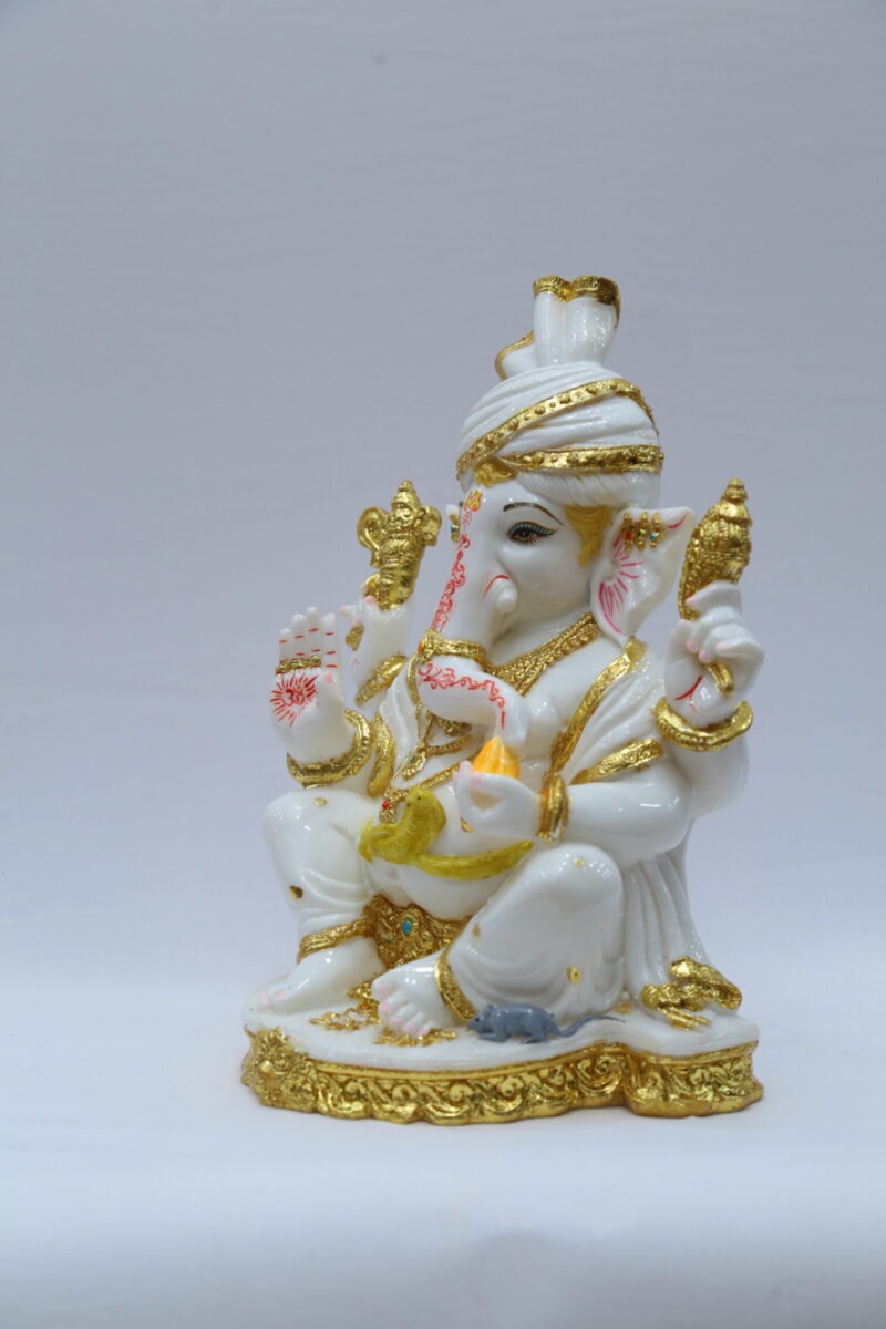 PAGDI GANESHA IDOL - ( 11 INCHES ) - Image 2