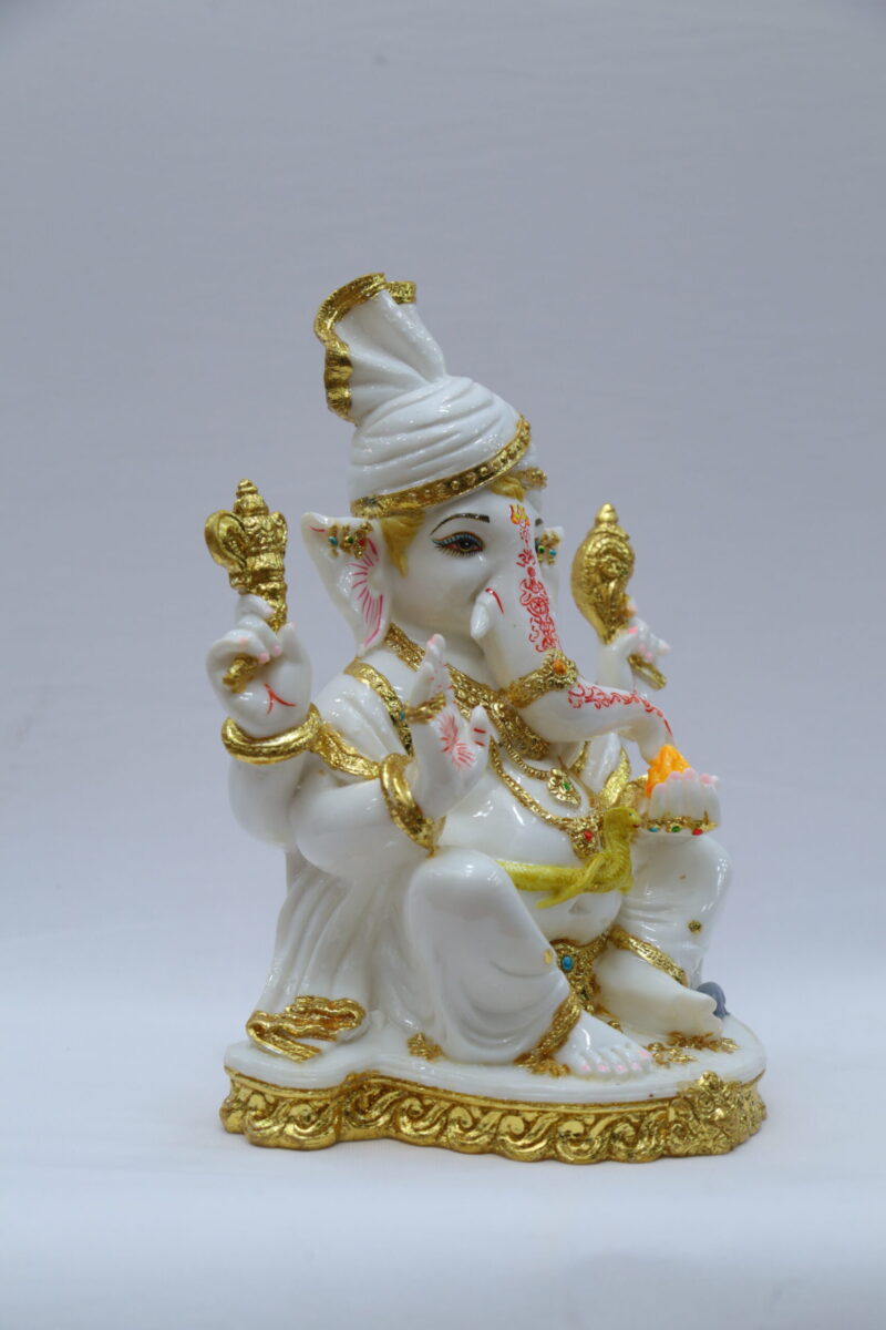 PAGDI GANESHA IDOL - ( 11 INCHES ) - Image 3