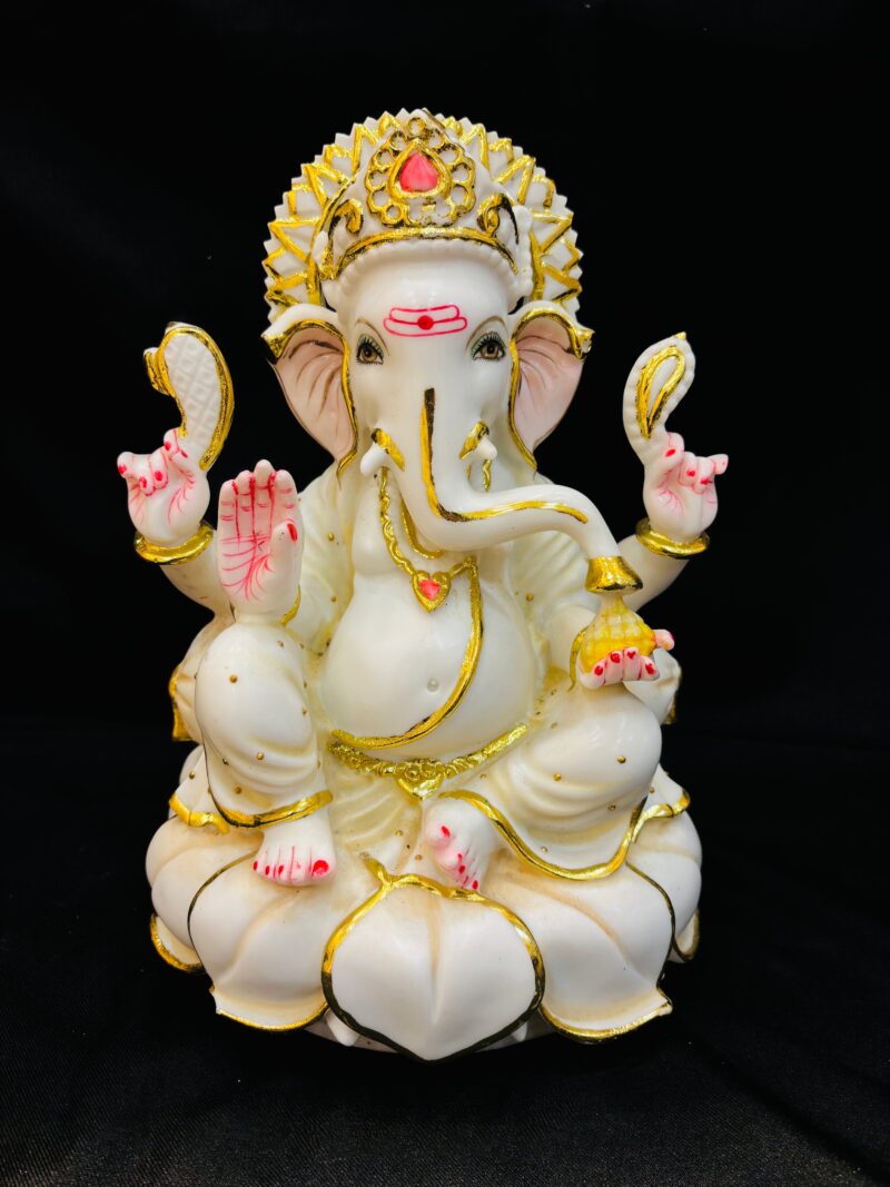 NEW GANESHA IDOL { MARBLE PATTERN }  - ( 12 INCHES )