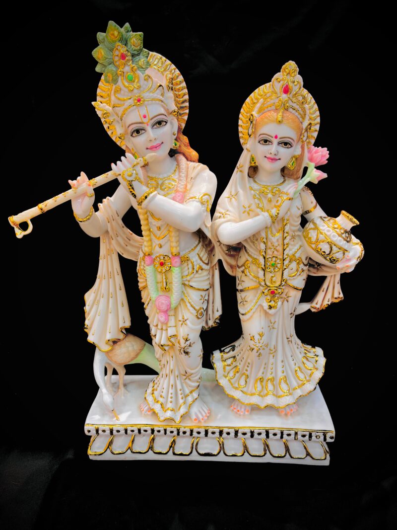 BIG RADHA KRISHNA JUGAL { MARBLE PATTERN }  - ( 27 INCHES )