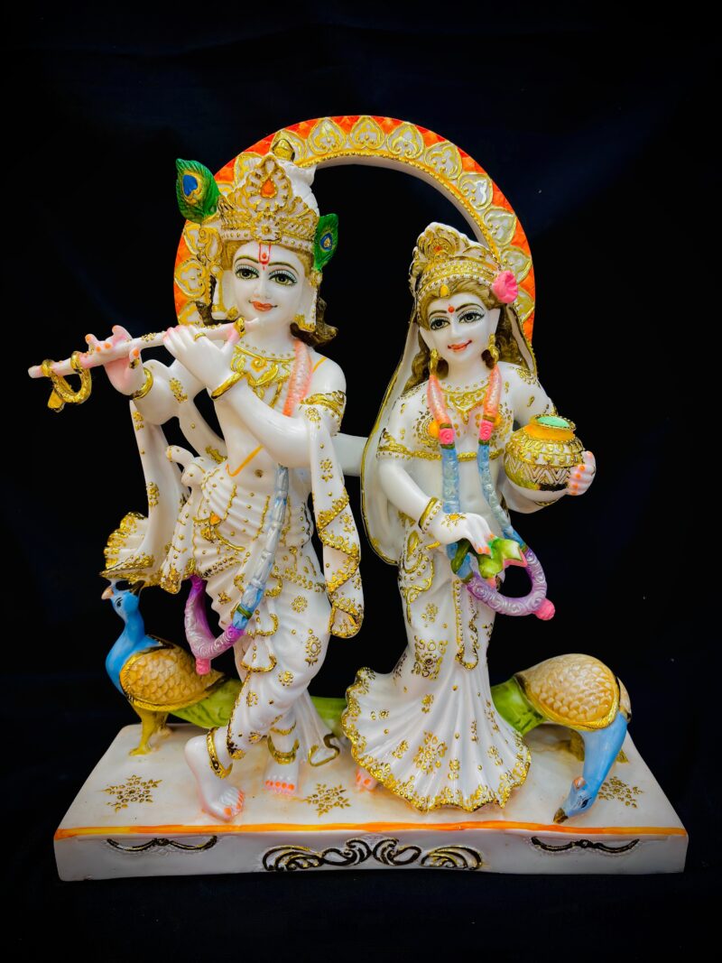 MEDIUM RADHA KRISHNA JUGAL { MARBLE PATTERN }  - ( 18 INCHES )