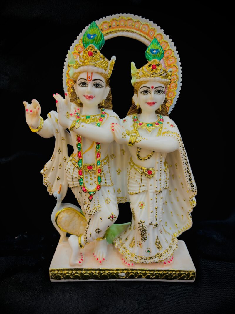RADHA KRISHNA JUGAL { MARBLE PATTERN }  - ( 12 INCHES )