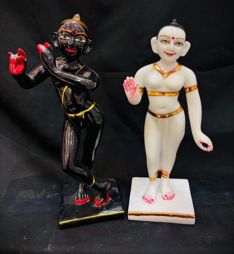 ISCKON RADHA KRISHNA { MARBLE PATTERN }  - ( 12 INCHES )