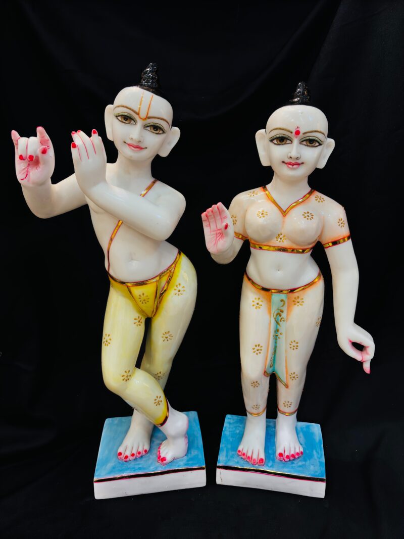 BIG ISCKON RADHA KRISHNA { MARBLE PATTERN }  - ( 24 INCHES )