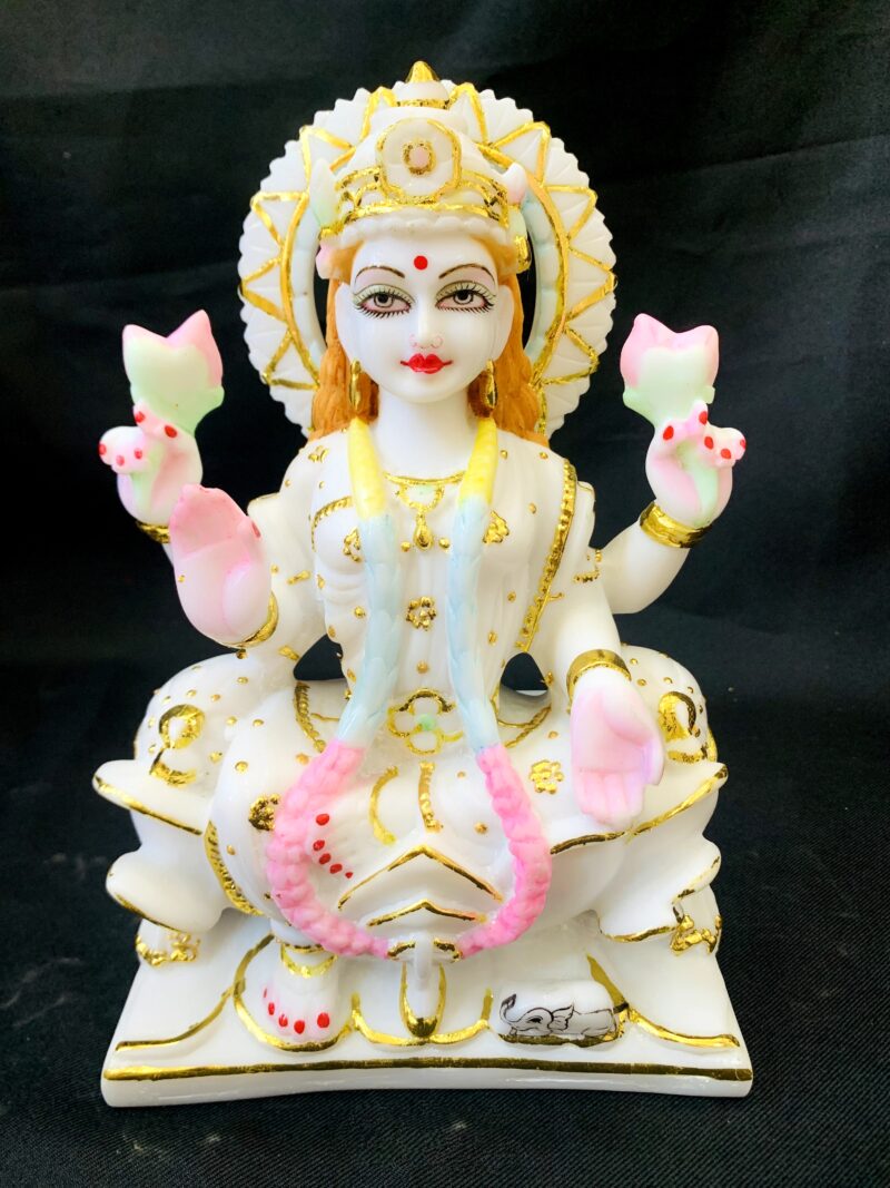 LAXMI MATA IDOL  { MARBLE PATTERN }  - ( 9 INCHES )