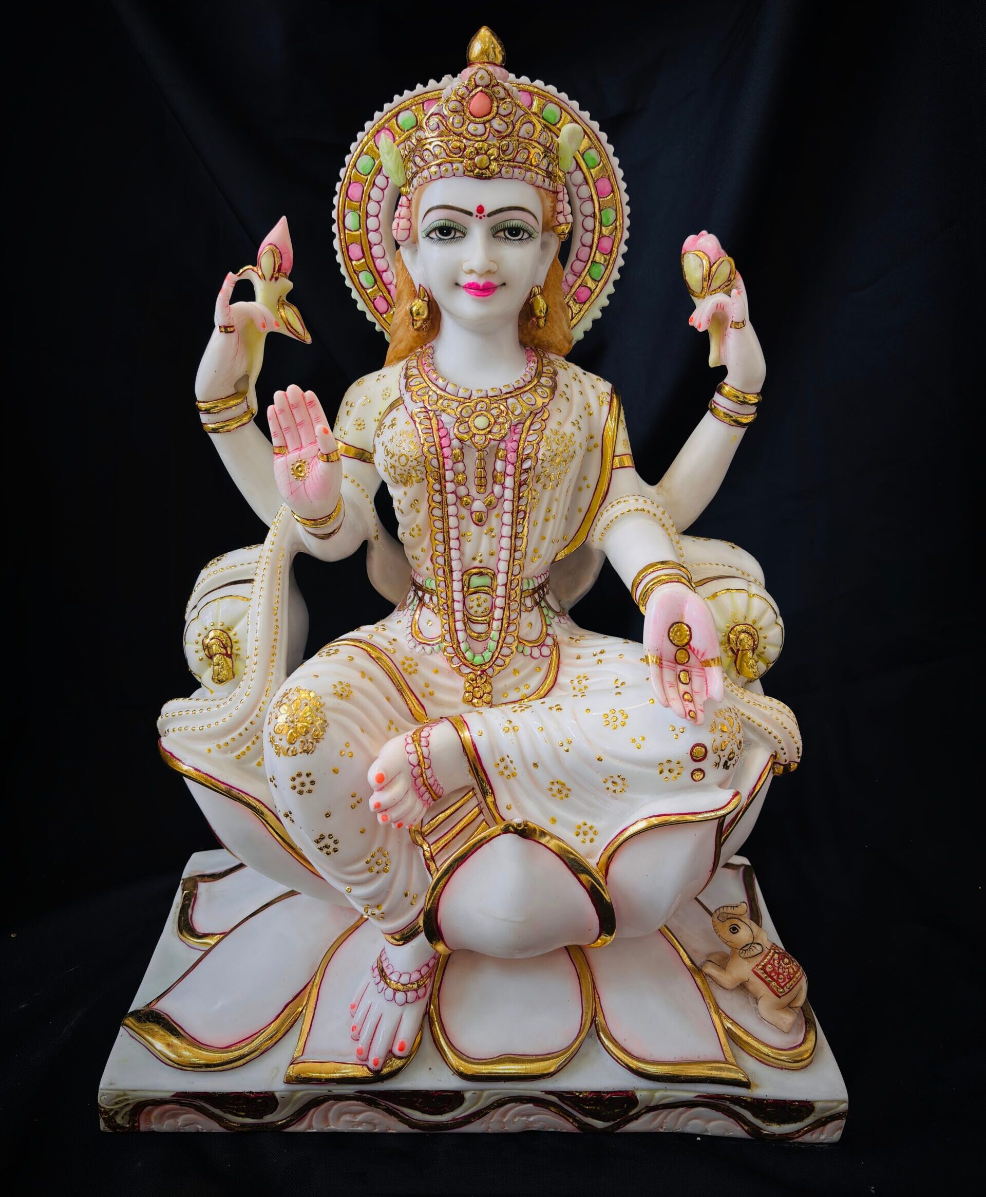 LAXMI MATA IDOL { MARBLE PATTERN } - ( 24 INCHES )