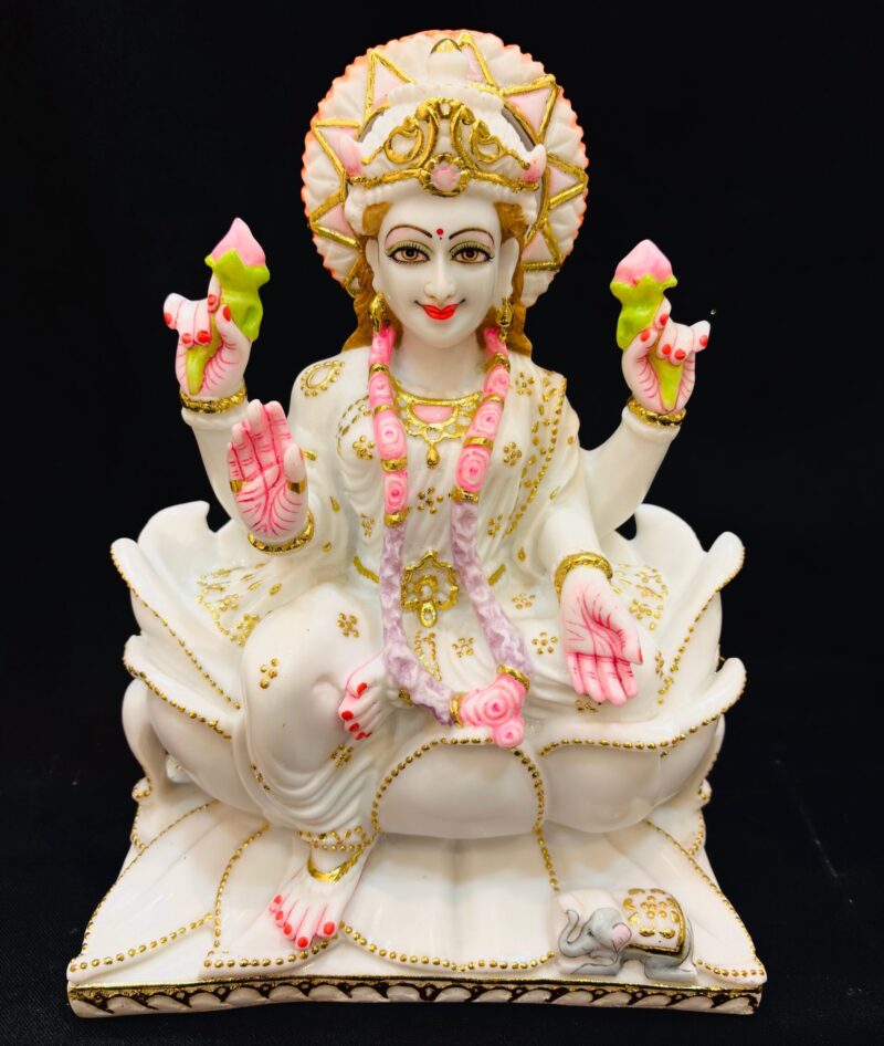 LAXMI MATA IDOL  { MARBLE PATTERN }  - ( 12 INCHES )