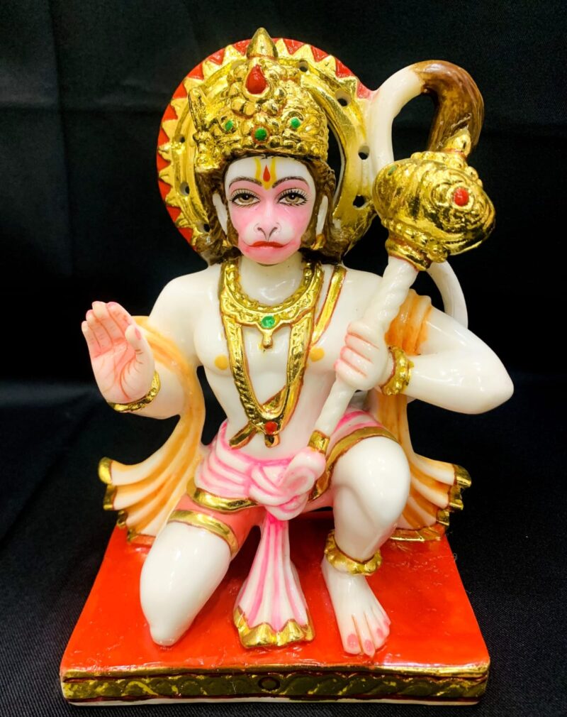 HANUMAN IDOL  { MARBLE PATTERN }  - ( 10 INCHES )