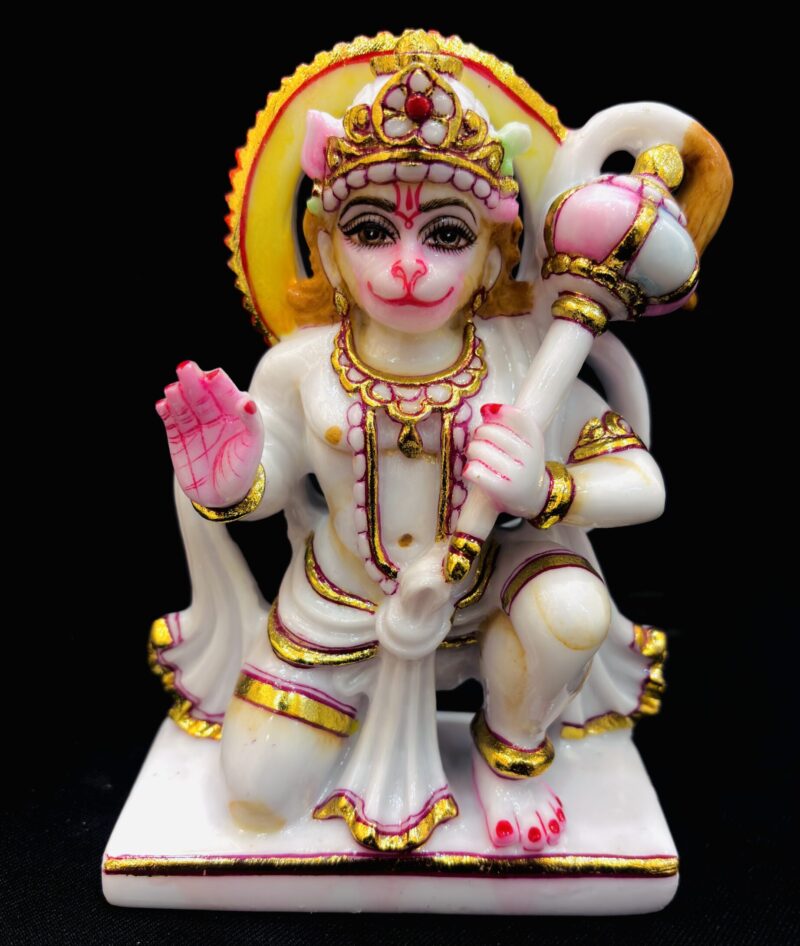 SMALL HANUMAN IDOL  { MARBLE PATTERN }  - ( 6 INCHES )