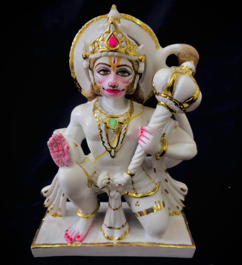 HANUMAN IDOL  { MARBLE PATTERN }  - ( 9 INCHES )