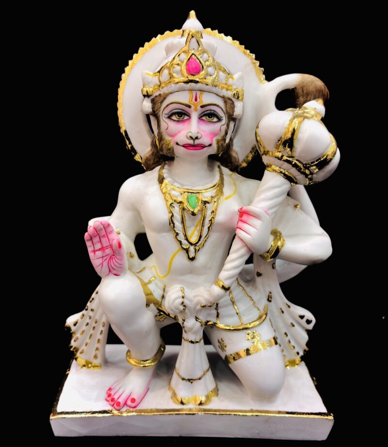 HANUMAN IDOL  { MARBLE PATTERN }  - ( 9 INCHES )