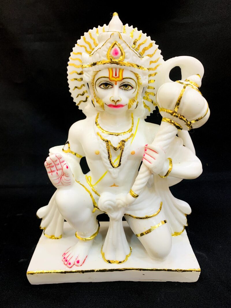 HANUMAN IDOL  { MARBLE PATTERN }  - ( 9 INCHES )