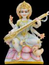 BIG SARASWATI JI { MARBLE PATTERN }  - ( 24 INCHES )