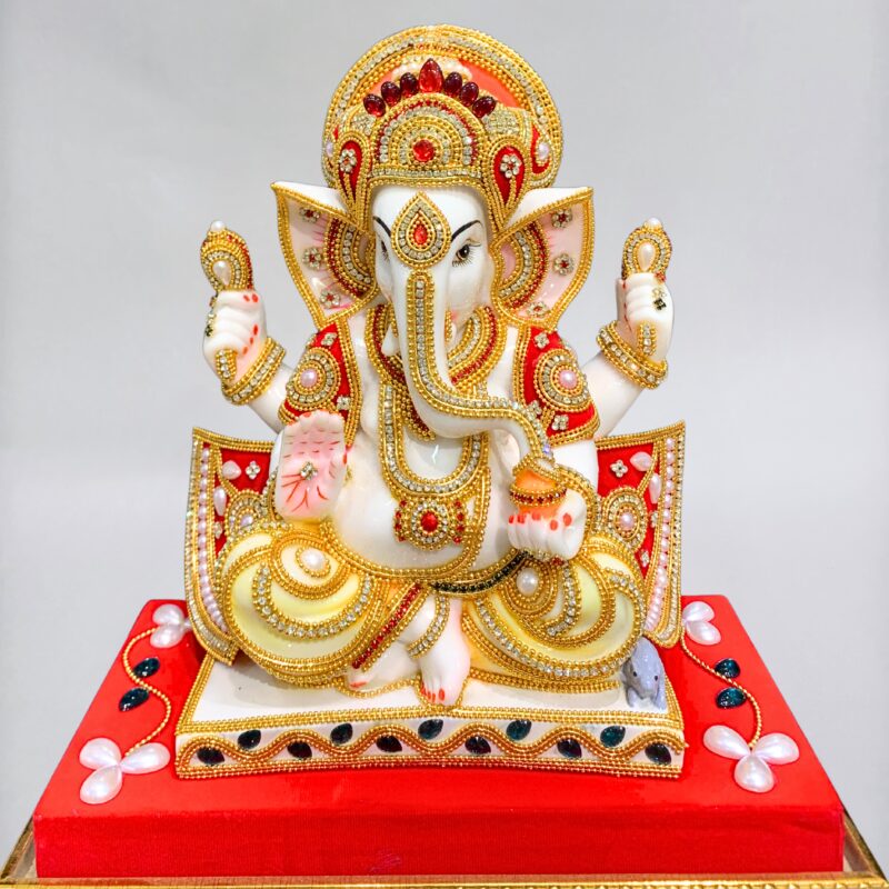 GANESH JI { JEWELLERY WORK }  - ( 15 INCHES )
