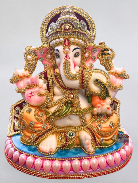 GANESH JI { JEWELLERY WORK }  - ( 12 INCHES )