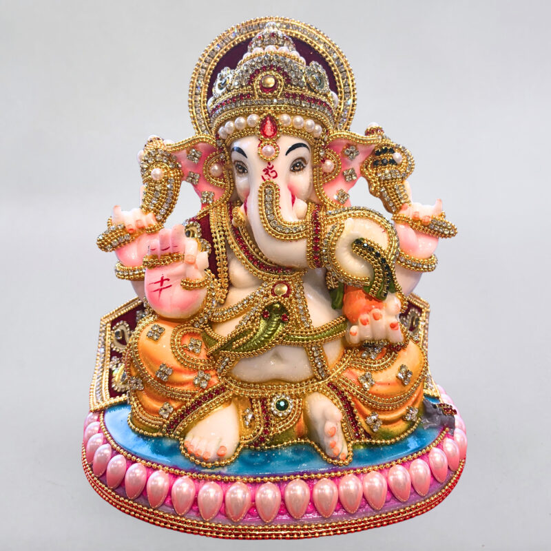 GANESH JI { JEWELLERY WORK }  - ( 12 INCHES )