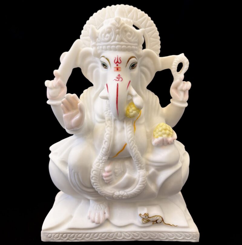 GANESH JI IDOL { MARBLE PATTERN } - ( 12 INCHES )