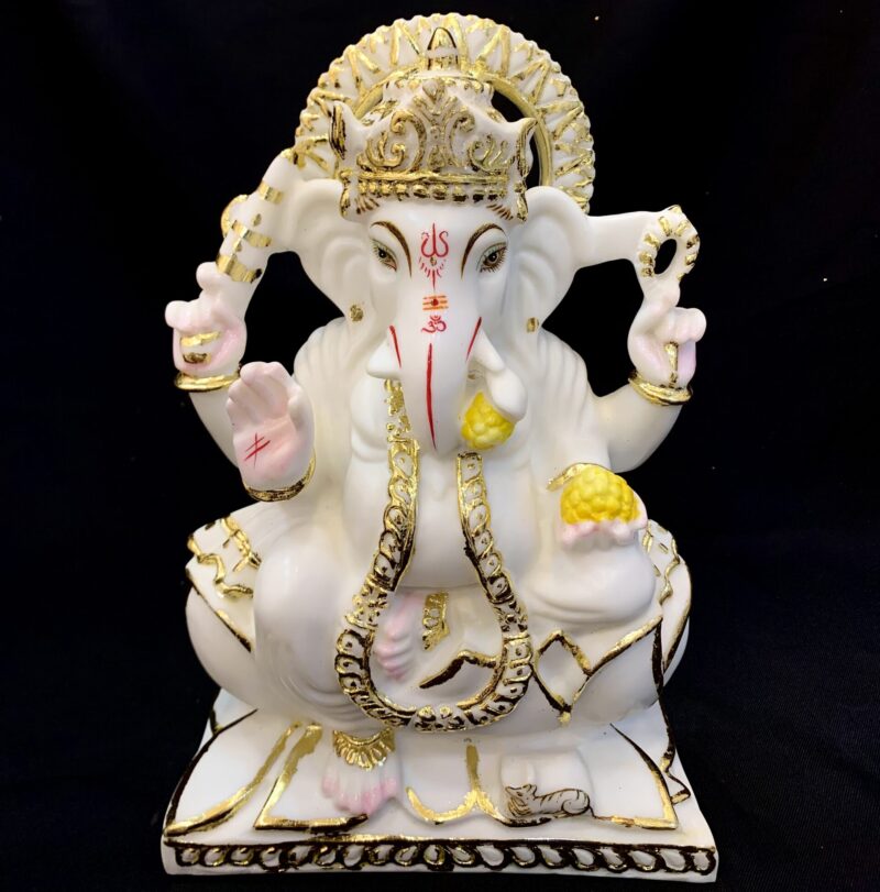 GANESH JI IDOL { MARBLE PATTERN } - ( 12 INCHES )
