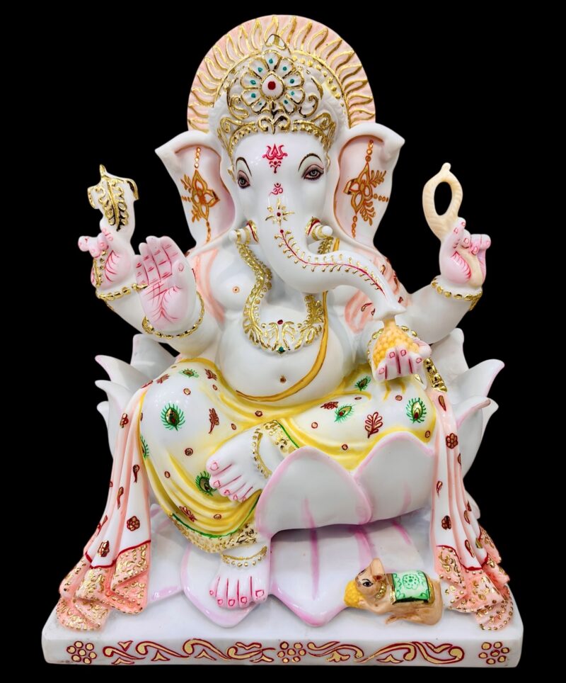 GANESH JI IDOL { MARBLE PATTERN } - ( 18 INCHES )