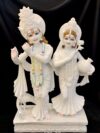 BIG RADHA KRISHNA IDOL { MARBLE PATTERN }  - ( 27 INCHES )